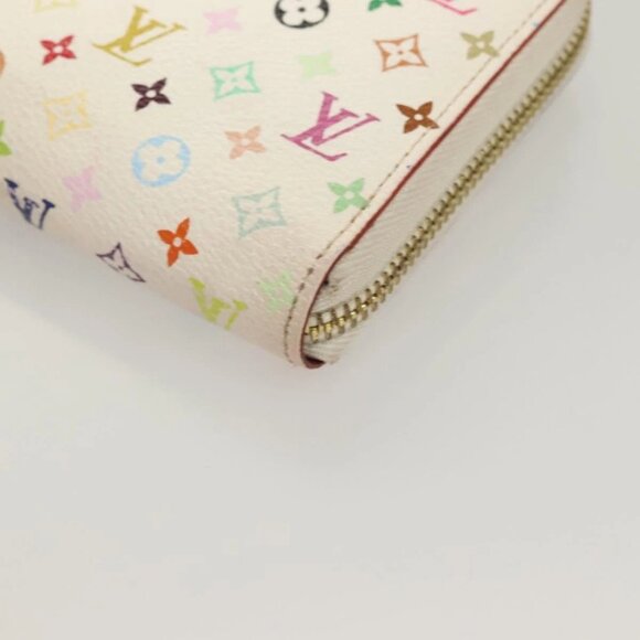 LOUIS VUITTON Monogram Multicolor Zippy Wallet White M60241 LV Auth ki5819 - Picture 5 of 16
